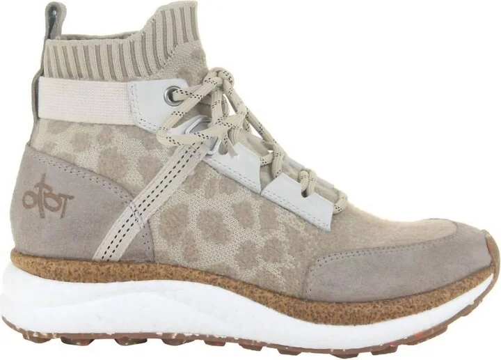 Women's Hybrid Animal Print Sneakers In Khaki