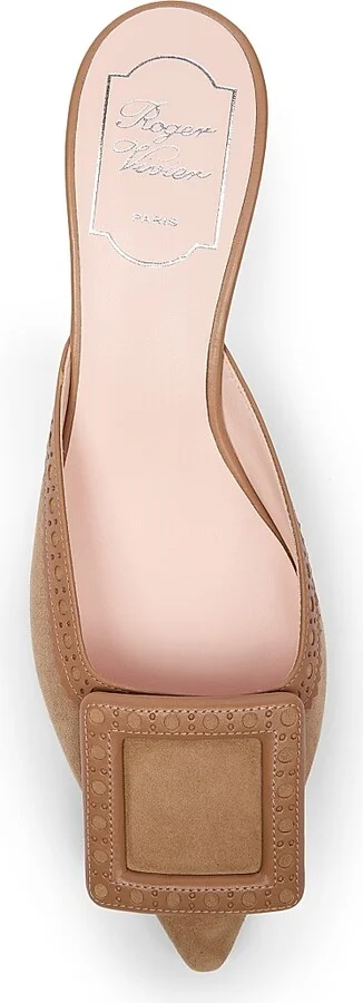 Women's I Love Vivier 45MM Suede Mules - Tabacco - Size 5 - Image 4