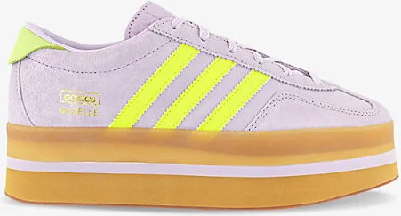 Womens Ice Lavender Solar Yello Gazelle Stack Suede Low-Top Trainers Eur 36 / 3 Uk Women