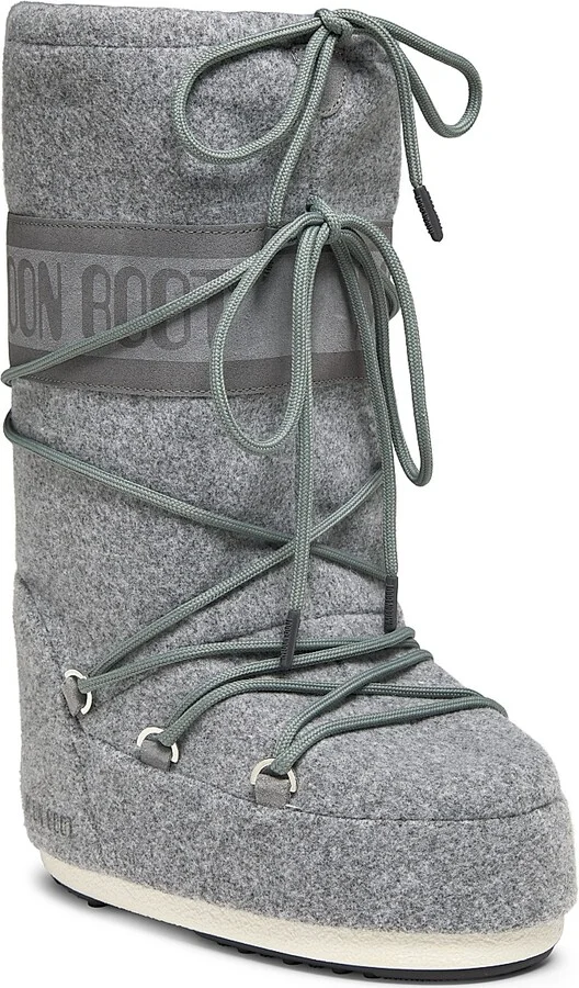 Women's Icon Felt Boots - Grey - Size 4.5 - Image 2
