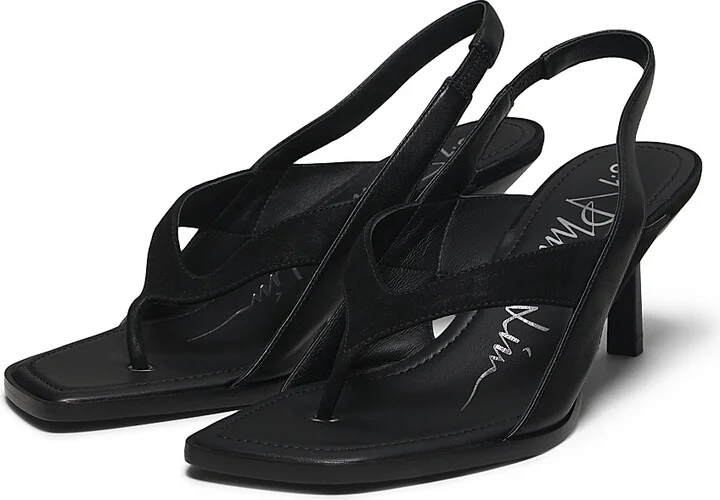 Women's ID 65MM Double-Strap Slingback Sandals - Black - Size 5 - Image 2