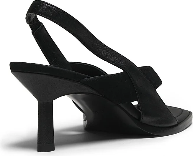 Women's ID 65MM Double-Strap Slingback Sandals - Black - Size 5 - Image 3