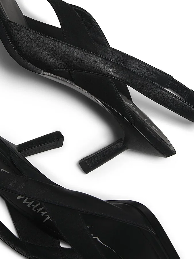 Women's ID 65MM Double-Strap Slingback Sandals - Black - Size 5 - Image 6
