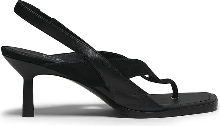 Women's ID 65MM Double-Strap Slingback Sandals - Black - Size 5