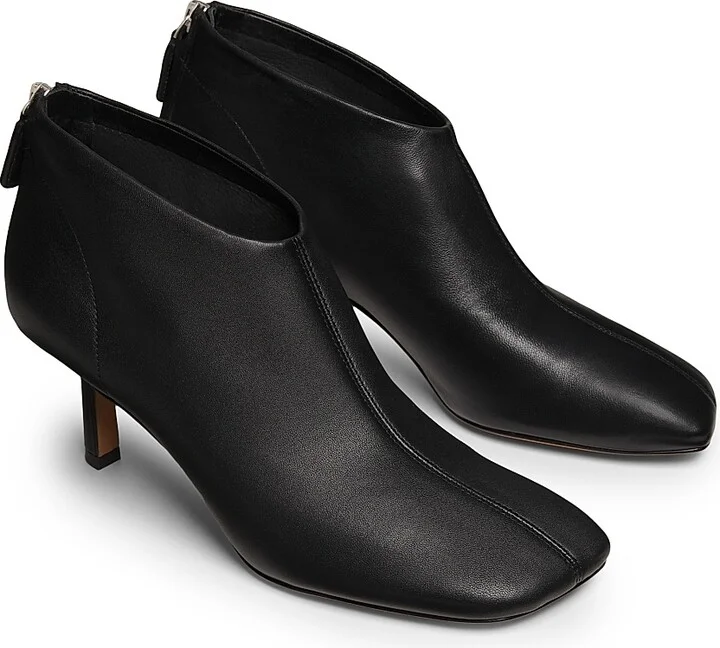 Women's ID Glove 65MM Leather Booties - Black - Size 6 - Image 2