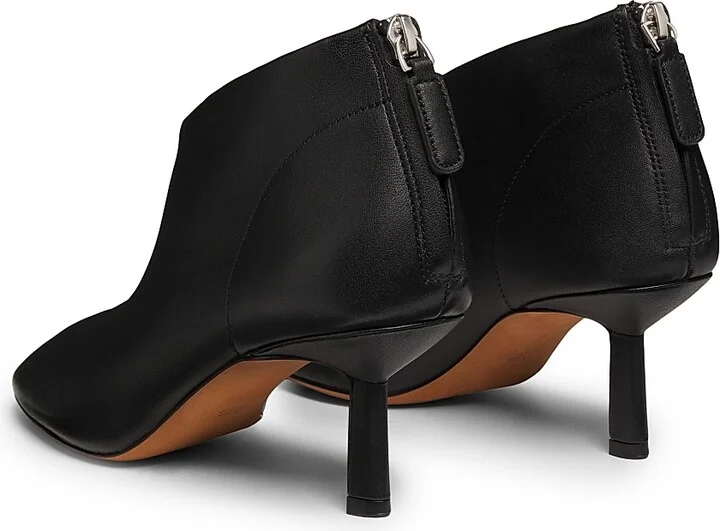Women's ID Glove 65MM Leather Booties - Black - Size 6 - Image 3