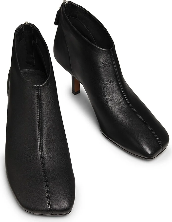 Women's ID Glove 65MM Leather Booties - Black - Size 6 - Image 4