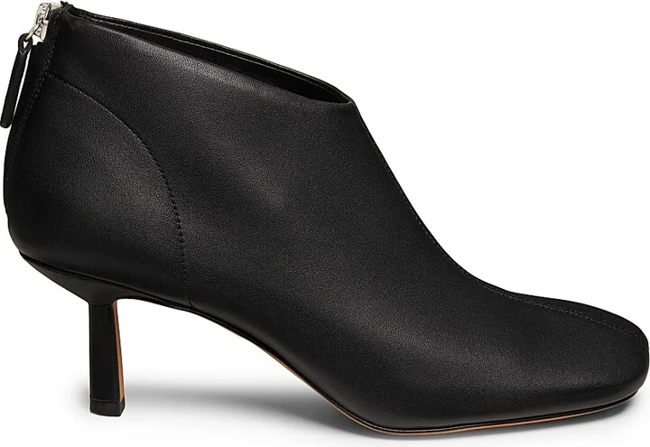 Women's ID Glove 65MM Leather Booties - Black - Size 6