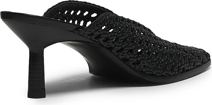 Women's ID Macramé 65MM Leather Mules - Black - Size 8 - Image 3