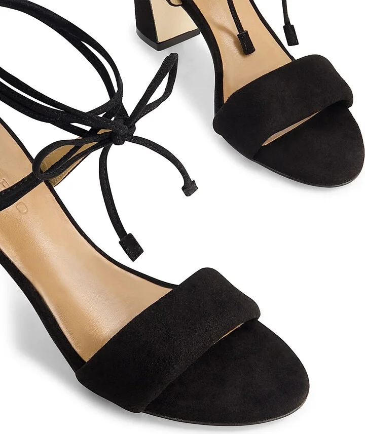 Women's Ieda Ankle Tie Heeled Sandals - Black - Size 6 - Image 5
