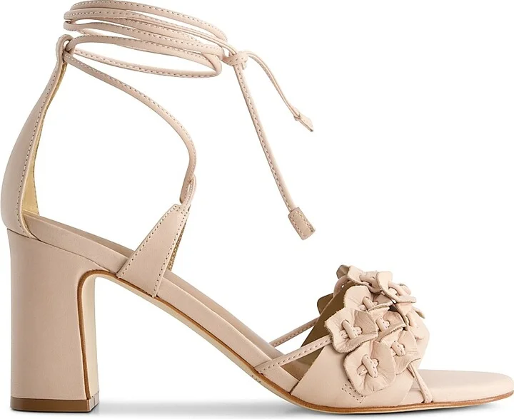 Women's Ieda Floral Ankle Tie Heeled Sandals - Cipria - Size 6