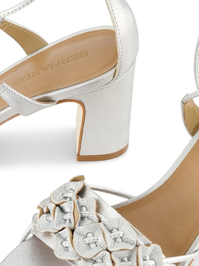 Women's Ieda Floral Ankle Tie Heeled Sandals - Silver - Size 6 - Image 5