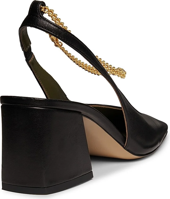 Women's Ilaria 65MM Embellished Leather Slingback Pumps - Black - Size 5.5 - Image 3