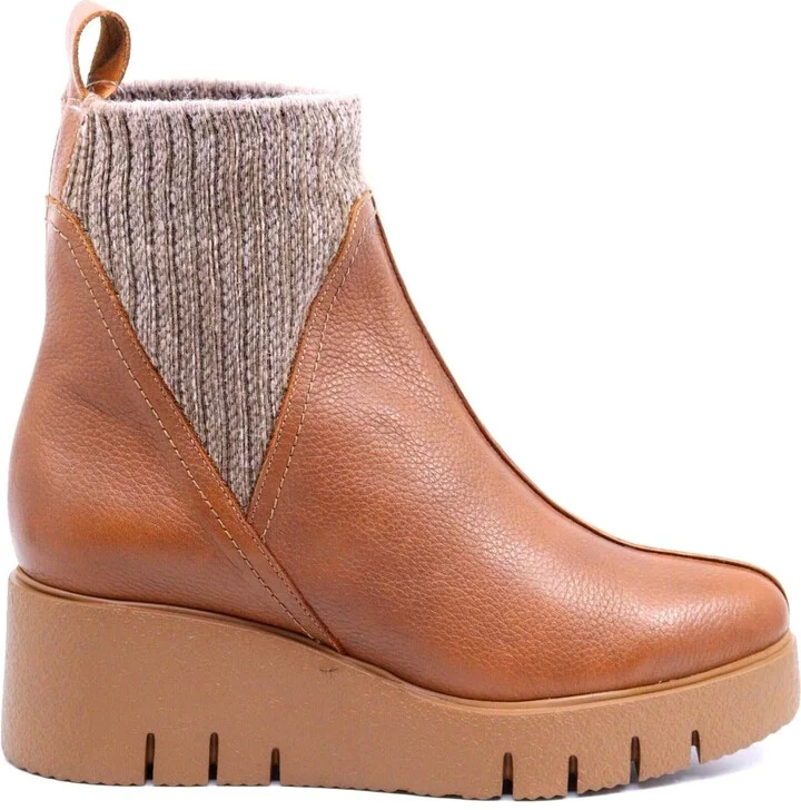 Women's Indios Knit Boots In Cuero Brown
