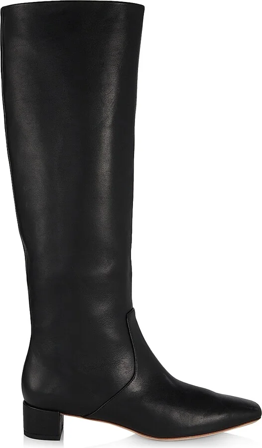 Women's Indy 35MM Leather Knee-High Boots - Black - Size 11.5