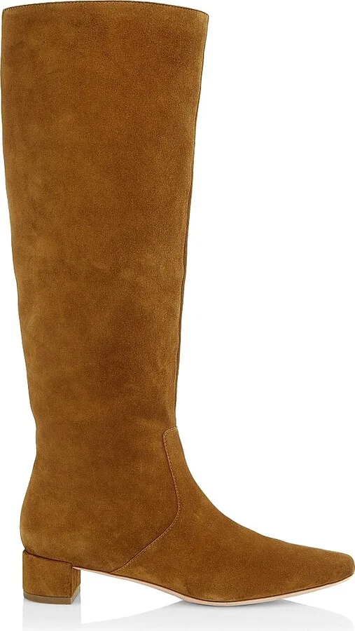 Women's Indy 36MM Suede Knee-High Boots - Cacao - Size 9.5