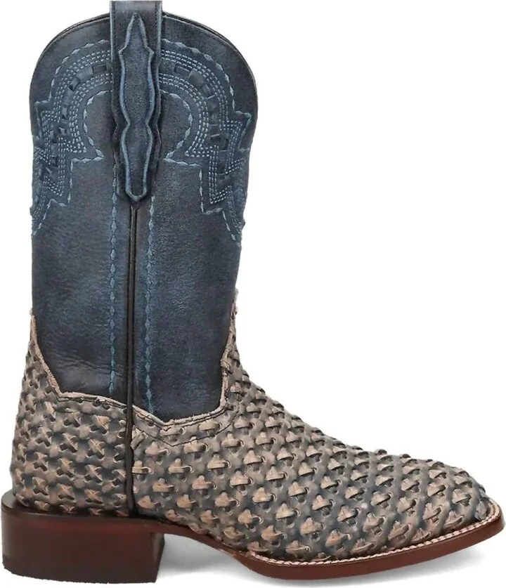 Women's Indy Weave Cowgirl Certified Boot In Blue