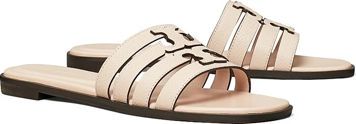 Women's Ines Cage Leather Slide Sandals - Soft Pink - Size 10 - Image 2