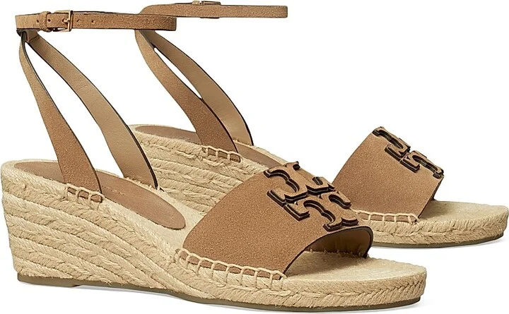 Women's Ines Leather Double T Wedge Espadrille Sandals - Noisette - Size 10 - Image 2