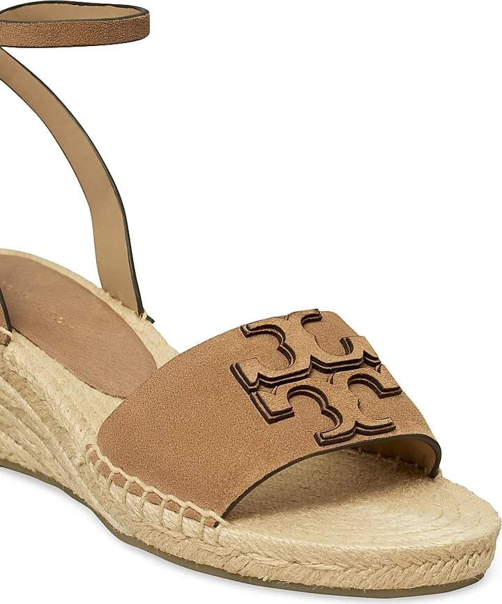 Women's Ines Leather Double T Wedge Espadrille Sandals - Noisette - Size 10 - Image 4
