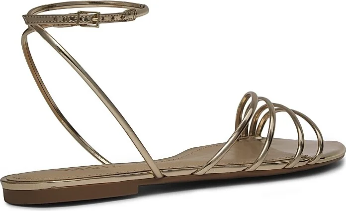 Women's Inez Metallic Leather Flats - Platina - Size 6.5 - Image 3