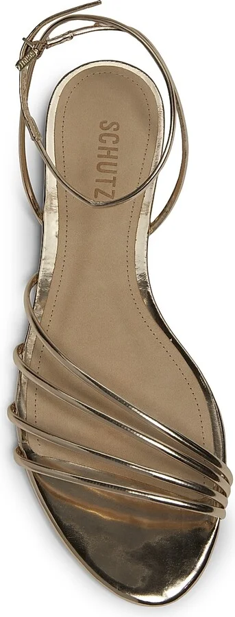 Women's Inez Metallic Leather Flats - Platina - Size 6.5 - Image 4