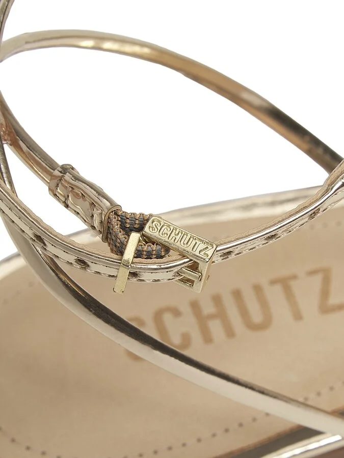 Women's Inez Metallic Leather Flats - Platina - Size 6.5 - Image 6