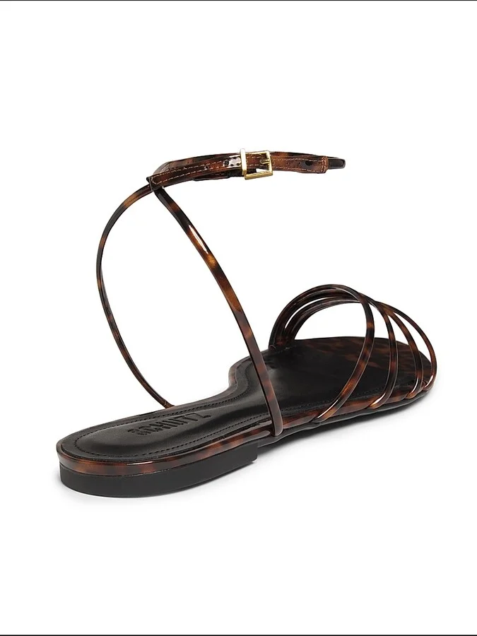 Women's Inez Patent Leather Sandals - Brown - Size 6.5 - Image 3