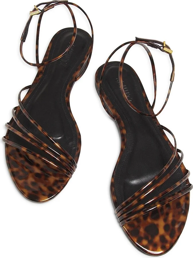 Women's Inez Patent Leather Sandals - Brown - Size 6.5 - Image 4