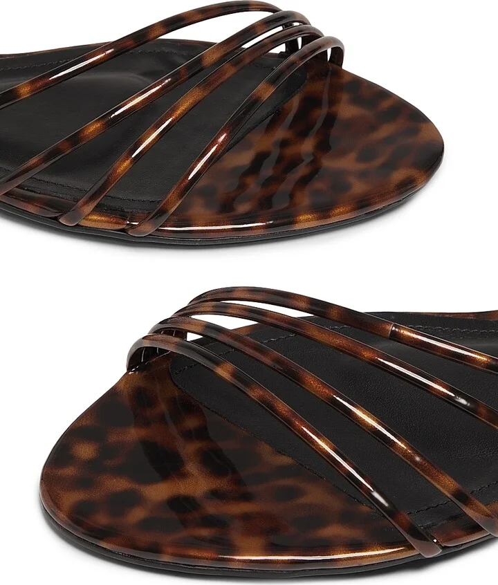 Women's Inez Patent Leather Sandals - Brown - Size 6.5 - Image 5