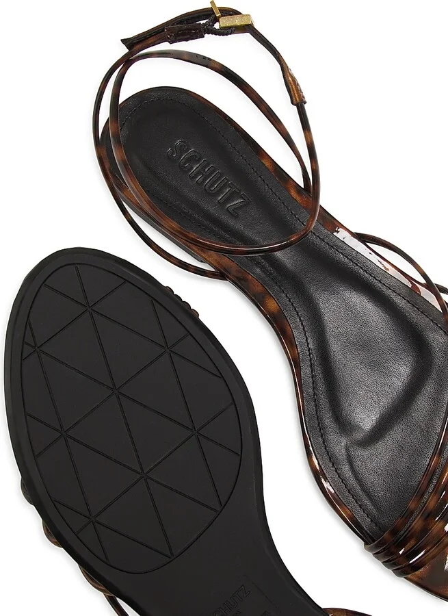 Women's Inez Patent Leather Sandals - Brown - Size 6.5 - Image 6