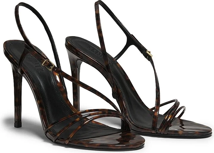 Women's Inez Patent Slingback Heels - Brown - Size 5 - Image 2