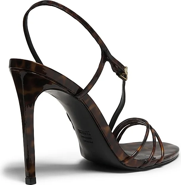 Women's Inez Patent Slingback Heels - Brown - Size 5 - Image 3