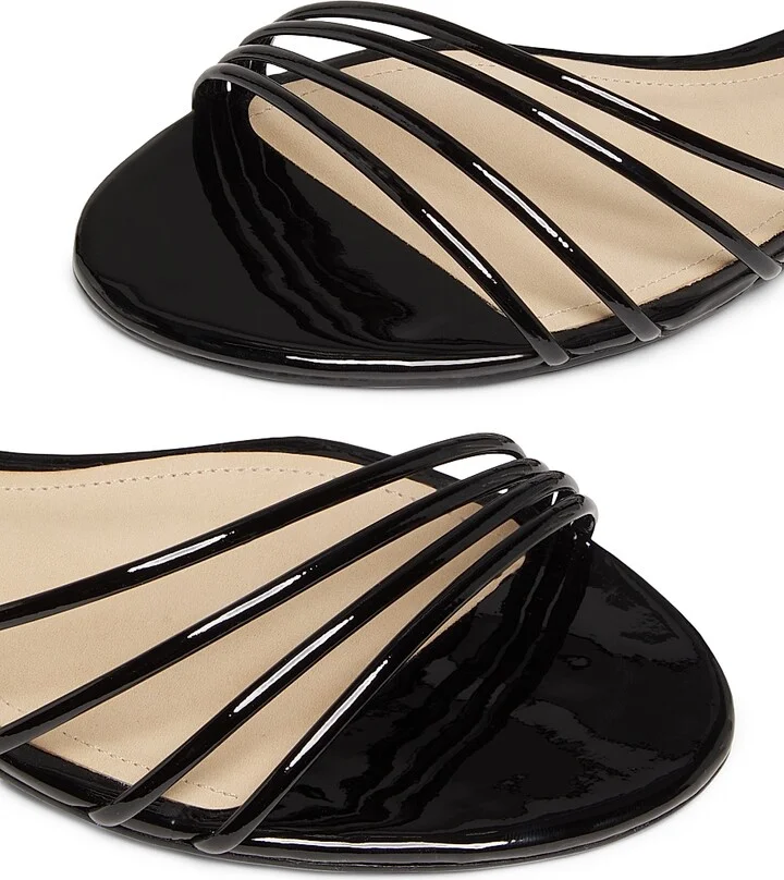 Women's Inez Strappy Patent Leather Sandals - Black - Size 6.5 - Image 5