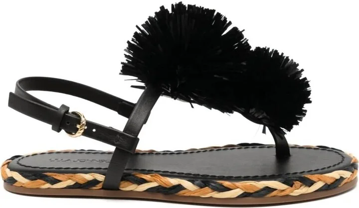 Women's Ingrid Espadrille Flat Sandal In Noir