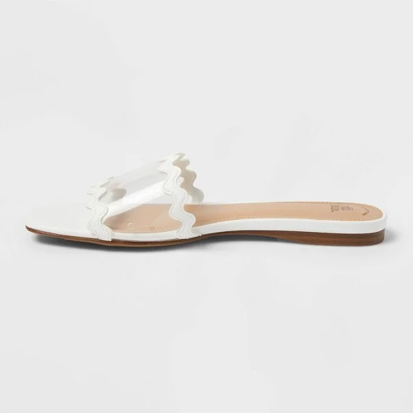 Women's Ingrid Slide Sandals - Wild Fable™ White : Memory Foam, Slip On, Open Toe - Image 2