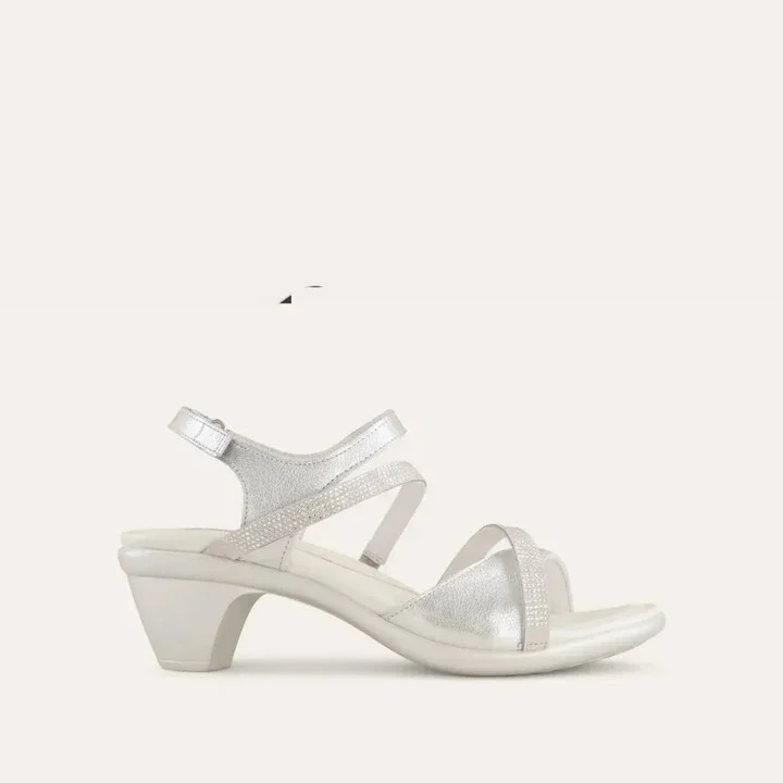 Women's Innovate Dress Sandal In Silver Threads Leather
