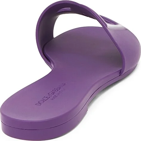 Women's Interlock Logo Rubber Slides - Viola Brillante - Size 5 Sandals - Image 3