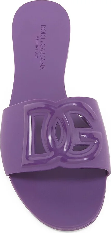 Women's Interlock Logo Rubber Slides - Viola Brillante - Size 5 Sandals - Image 4