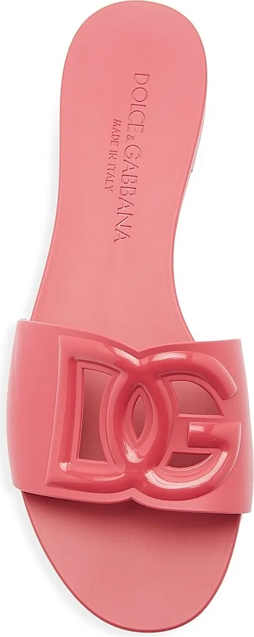Women's Interlock Logo Rubber Slides - Viola Brillante - Size 5 Sandals - Image 9
