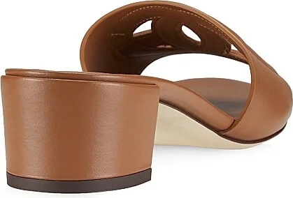 Women's Interlocking DG 40 Leather Mules - Black - Size 5.5 - Image 8