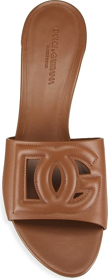 Women's Interlocking DG 40 Leather Mules - Black - Size 5.5 - Image 10