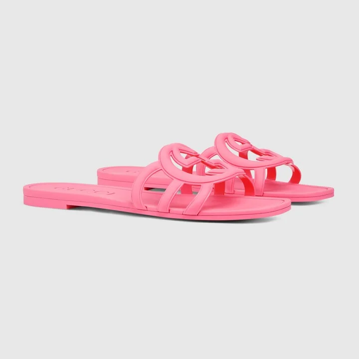 Women's Interlocking G slide sandal - Image 2
