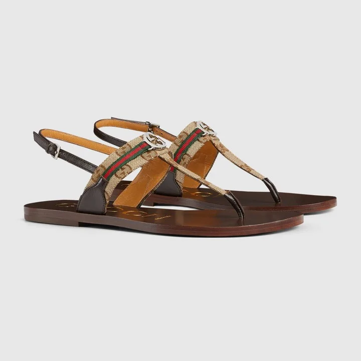 Women's Interlocking G Web sandal - Image 2