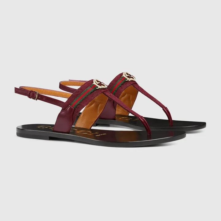 Women's Interlocking G Web sandal - Image 2