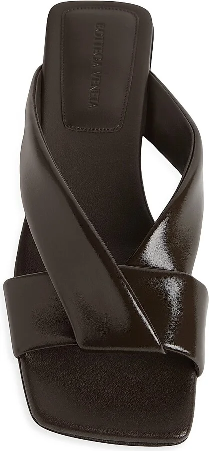 Women's Interwoven Leather Flat Sandals - Fondant - Size 6 - Image 5
