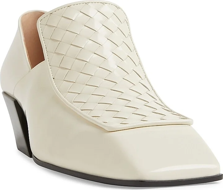 Women's Intrecciato Leather Pumps - Sea Salt - Size 6.5 - Image 2