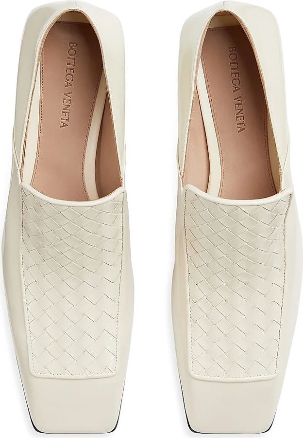 Women's Intrecciato Leather Pumps - Sea Salt - Size 6.5 - Image 5