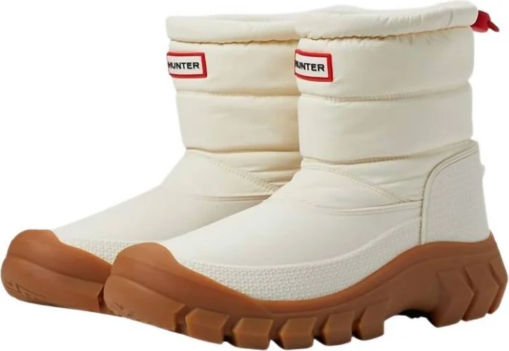 Women's Intrepid Short Snow Boot In White Willow/gum