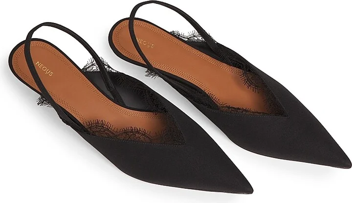Women's Irena 40MM Crepe de Chine Slingbacks - Black - Size 5 - Image 4